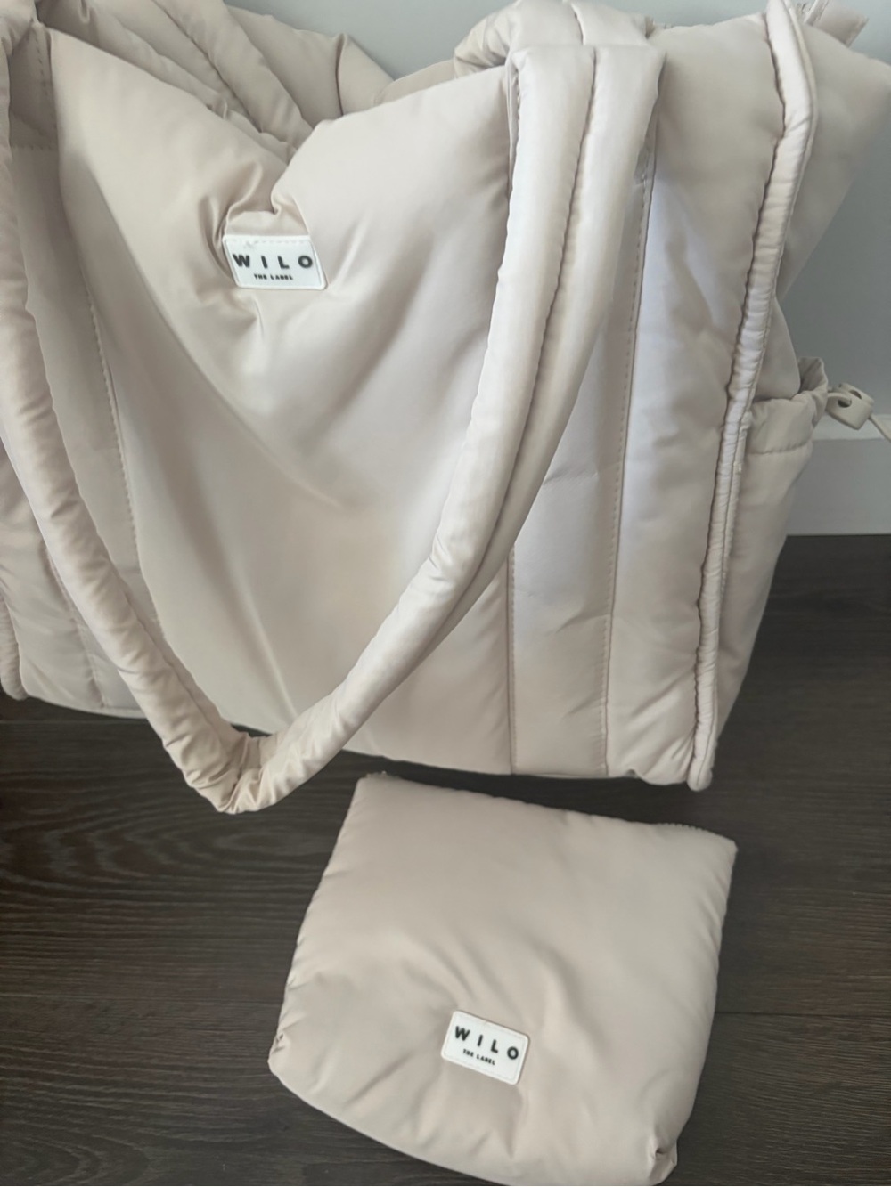 WILO Cream Quilted Tote Bag with Padded Straps - Picture 3 of 4
